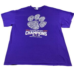 Gildan Clemson Tigers Champions T-Shirt Football Purple‎ XL